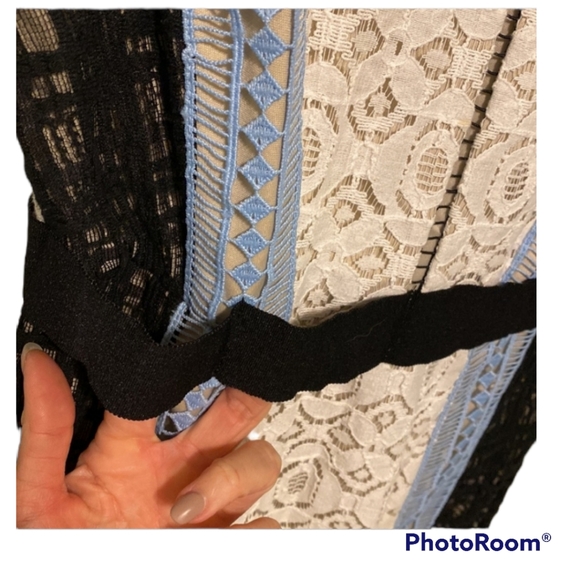 JAX black label Color block Lace Overlay Cocktail dress |8 - Picture 5 of 9